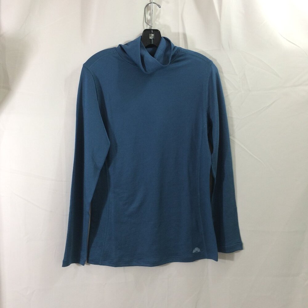 NEW Eastern Mountain EMS Mens Traveler Techwick Turtleneck Pullover Blue Small